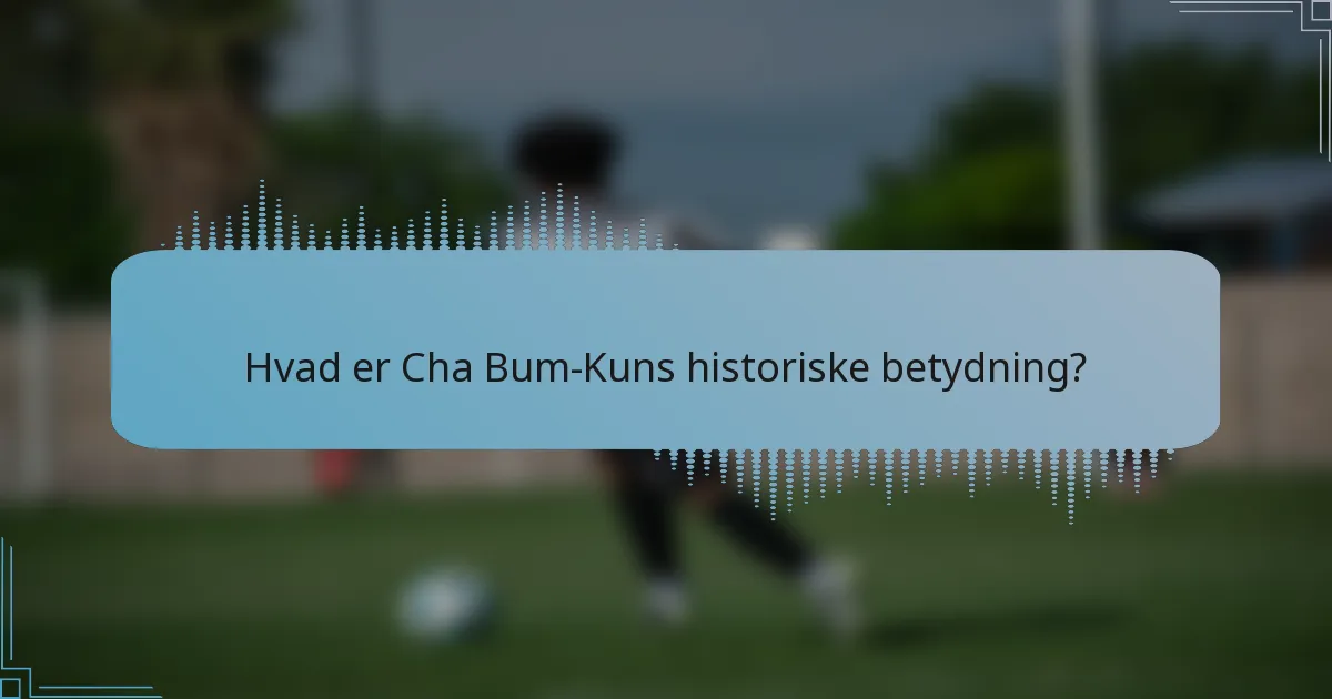 Hvad er Cha Bum-Kuns historiske betydning?