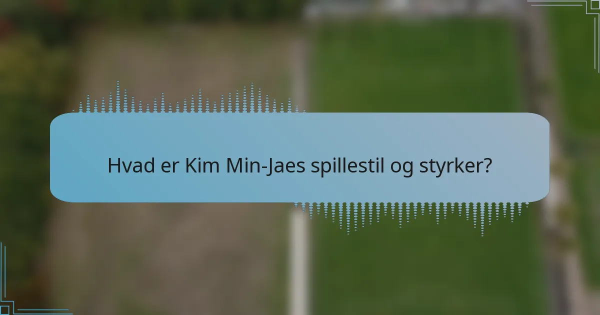 Hvad er Kim Min-Jaes spillestil og styrker?