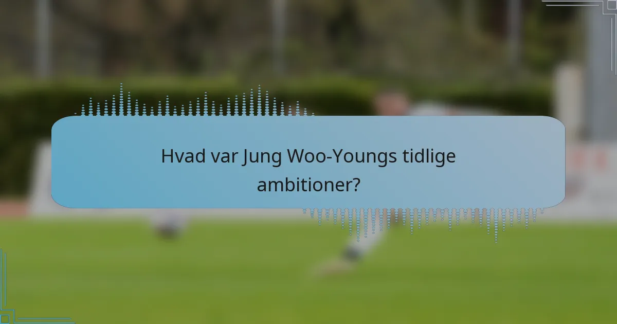 Hvad var Jung Woo-Youngs tidlige ambitioner?