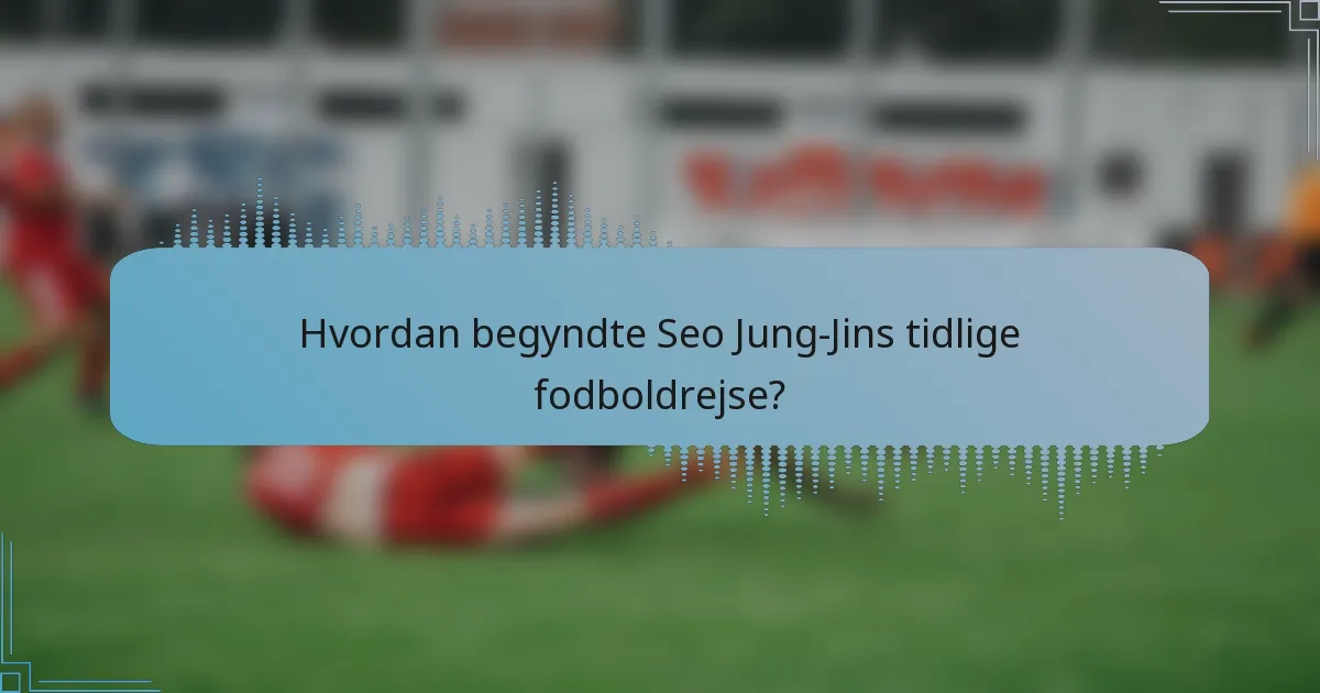 Hvordan begyndte Seo Jung-Jins tidlige fodboldrejse?